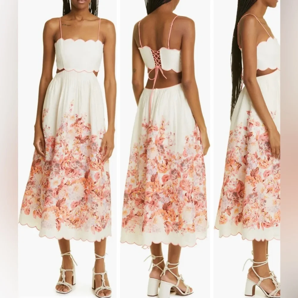 SOLD Zimmermann Devi Midi Linen Dress - size 0 | XS-S - Picture 3 of 15